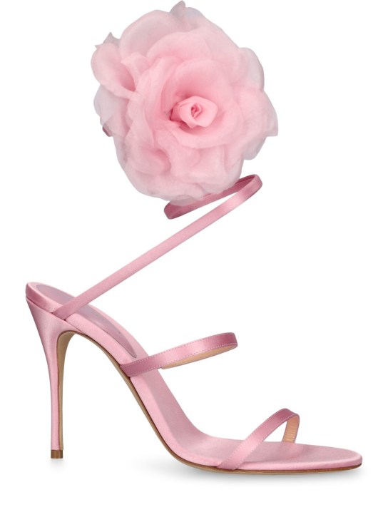 Magda Butrym: 105mm Spiral satin sandals - Pink - women_0 | Luisa Via Roma