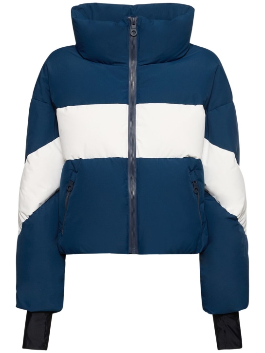 Cordova: Aosta striped zip-up ski jacket - Navy - women_0 | Luisa Via Roma