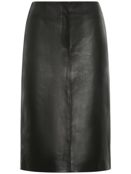 Magda Butrym: Leather pencil skirt - Black - women_0 | Luisa Via Roma