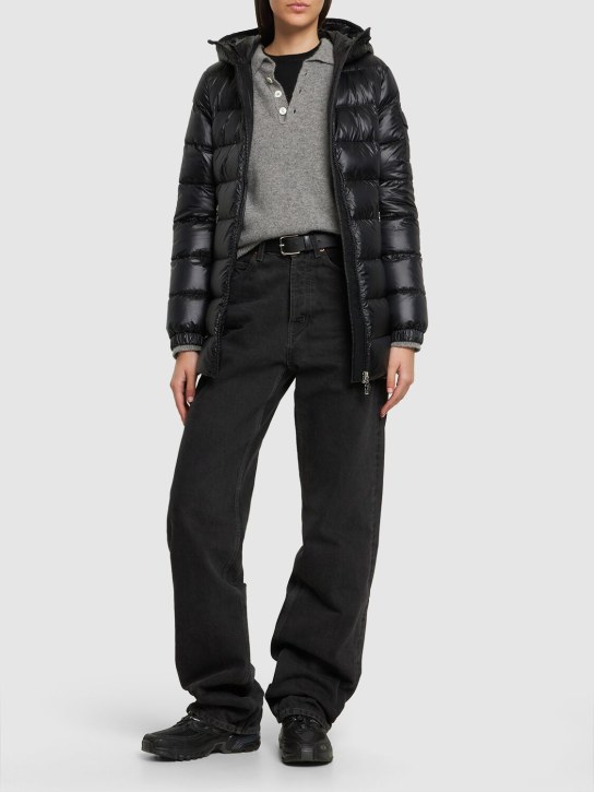 Moncler: Glements nylon short down jacket - Black - women_1 | Luisa Via Roma