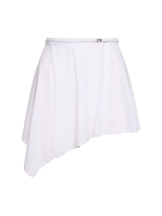 Dsquared2: Icon lycra mini sarong skirt - White - women_0 | Luisa Via Roma