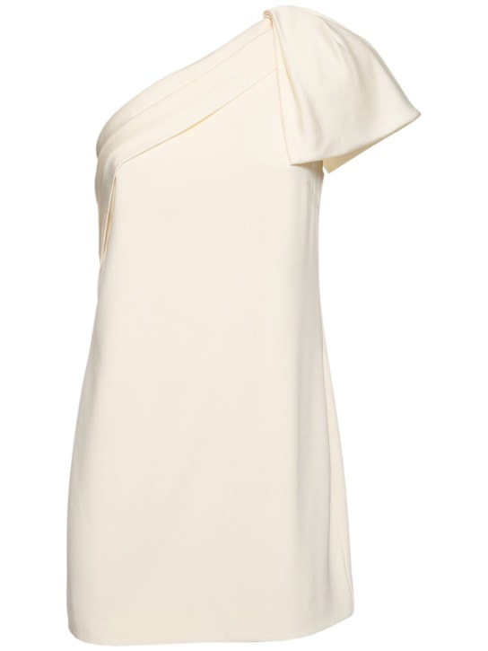 Roland Mouret: One-shoulder satin crepe mini dress - Cream - women_0 | Luisa Via Roma