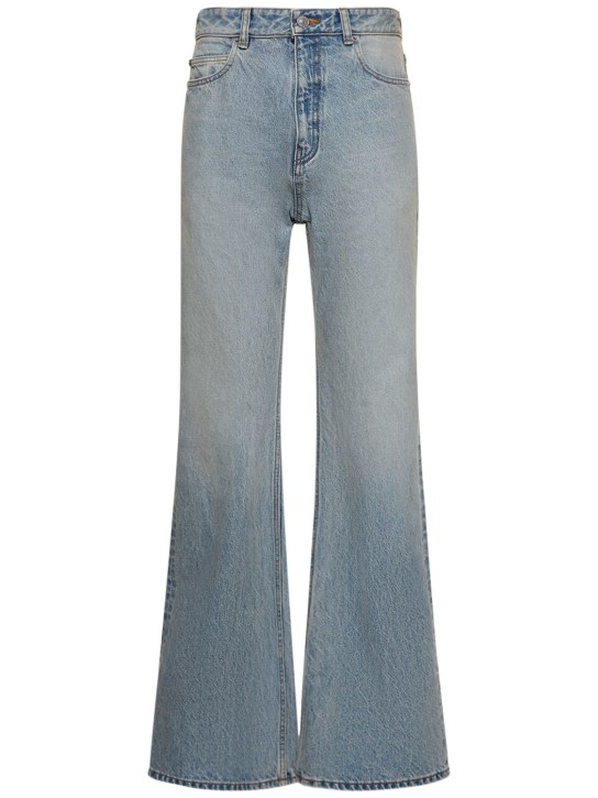 Balenciaga: Cotton flared jeans - Light Indigo - women_0 | Luisa Via Roma