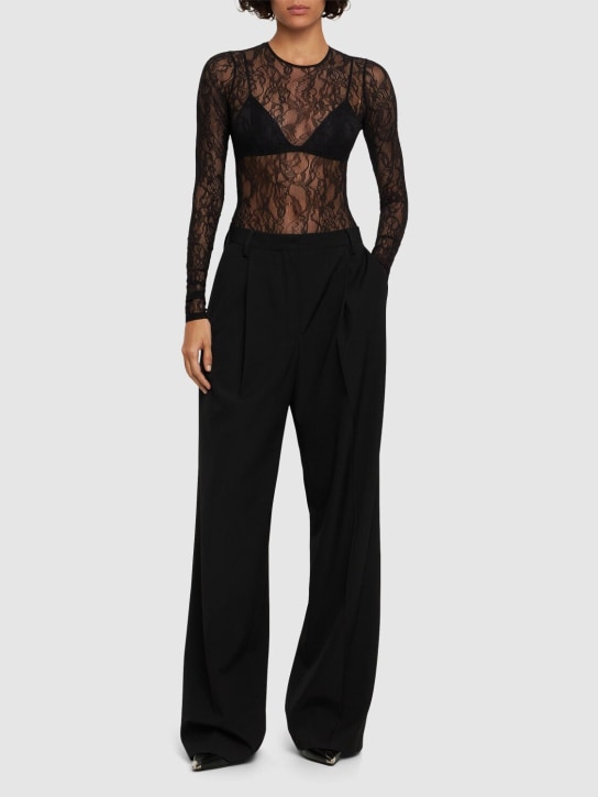 Wardrobe.nyc: Lace bodysuit - Black - women_1 | Luisa Via Roma