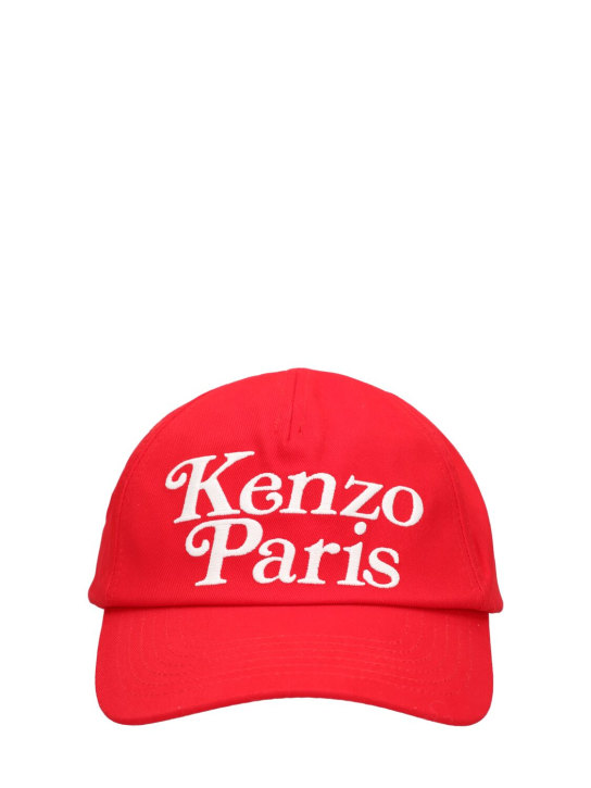 Kenzo Paris: Gorra de baseball de algodón - Rojo - men_0 | Luisa Via Roma