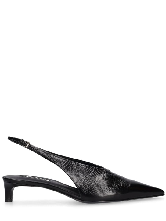 Jil Sander: Zapatos destalonados de tacón bajo 35mm - Negro - women_0 | Luisa Via Roma