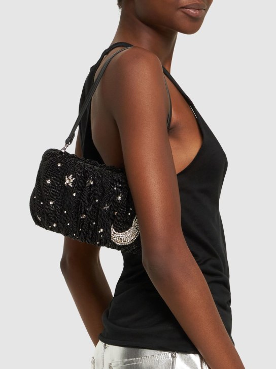 Staud: Beaded Bean embellished shoulder bag - Starry Night - women_1 | Luisa Via Roma