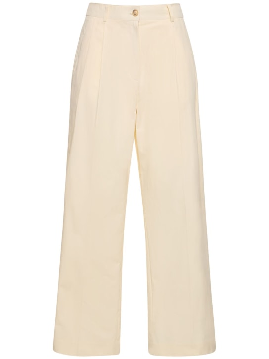 Dunst: Pantalones chinos de nylon y algodón - Blanco - women_0 | Luisa Via Roma