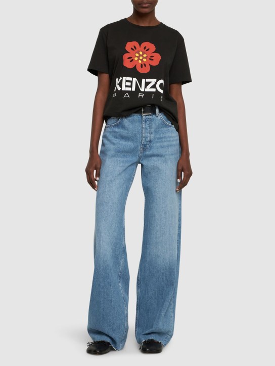 Kenzo Paris: Boke Flower loose cotton t-shirt - Black - women_1 | Luisa Via Roma