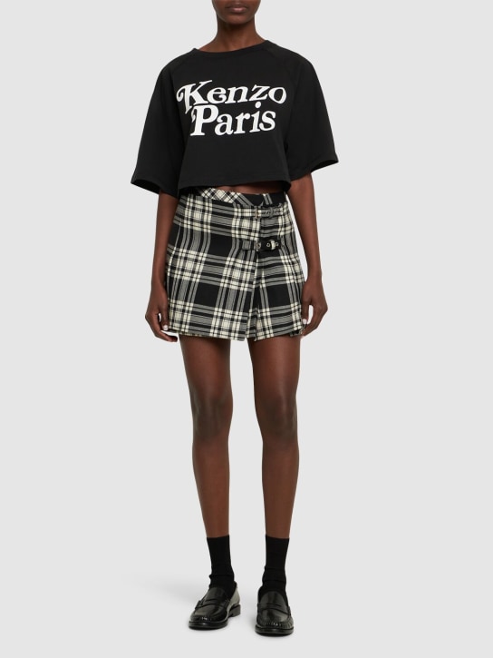 Kenzo Paris: T-shirt boxy en coton Kenzo x Verdy - Noir - women_1 | Luisa Via Roma