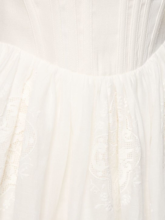 Zimmermann: Alight embroidered corset mini dress - Ivory - women_1 | Luisa Via Roma
