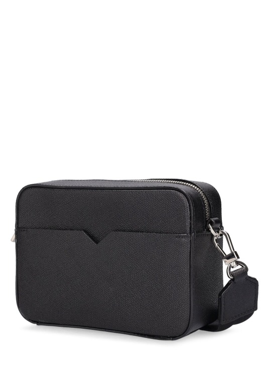 Valextra: Small leather camera bag - Black - men_1 | Luisa Via Roma