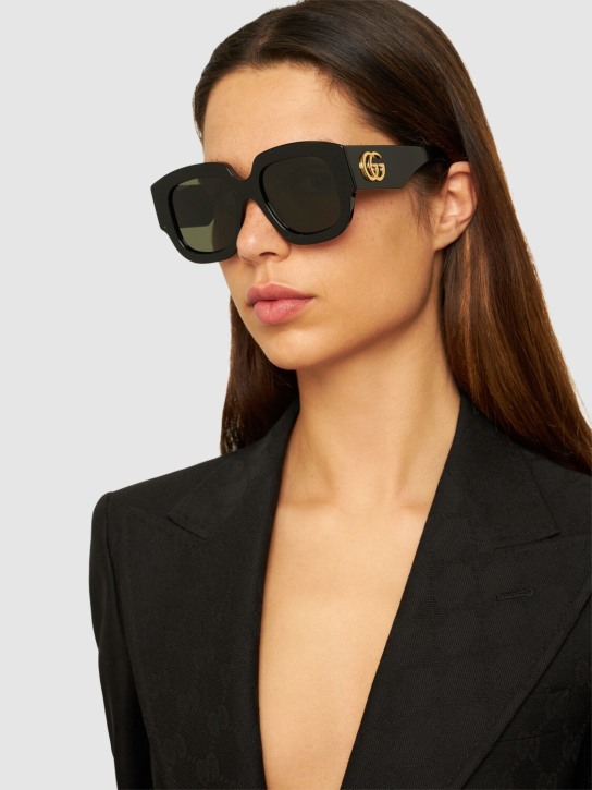 Gucci: GG1546S acetate sunglasses - Black/Grey - women_1 | Luisa Via Roma