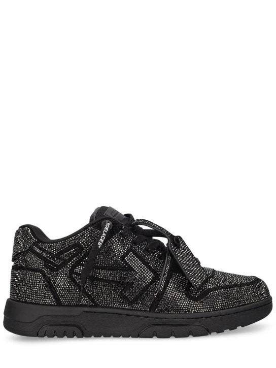 Off-White: Out Of Office embellished sneakers - Black - men_0 | Luisa Via Roma