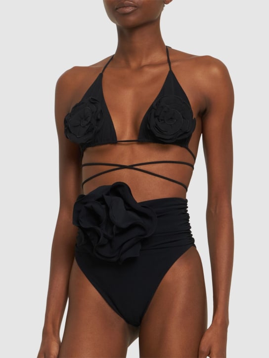 Magda Butrym: High rise bikini bottoms - Black - women_1 | Luisa Via Roma