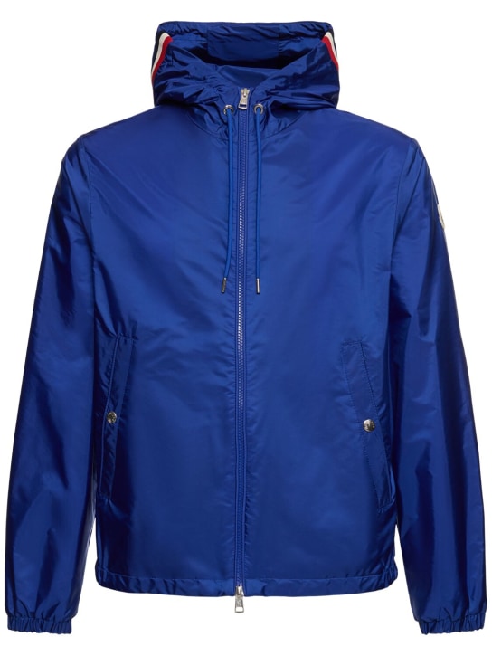 Moncler: Grimpeurs hooded nylon jacket - Blue - men_0 | Luisa Via Roma