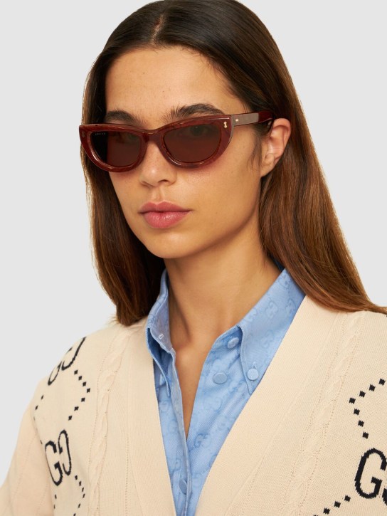 Gucci: GG1521S acetate sunglasses - Pink/Brown - women_1 | Luisa Via Roma