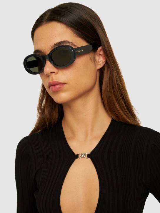 Gucci: Sonnenbrille aus Acetat "GG1587S" - Schwarz/Grau - women_1 | Luisa Via Roma