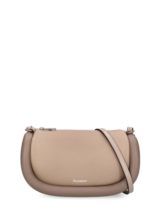 JW Anderson: The Bumper-12 leather shoulder bag - Taupe - women_0 | Luisa Via Roma