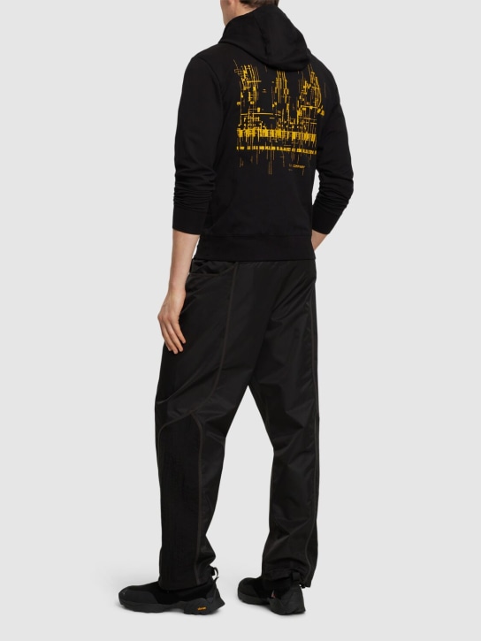 C.P. Company: Metropolis Series stretch fleece hoodie - Black - men_1 | Luisa Via Roma
