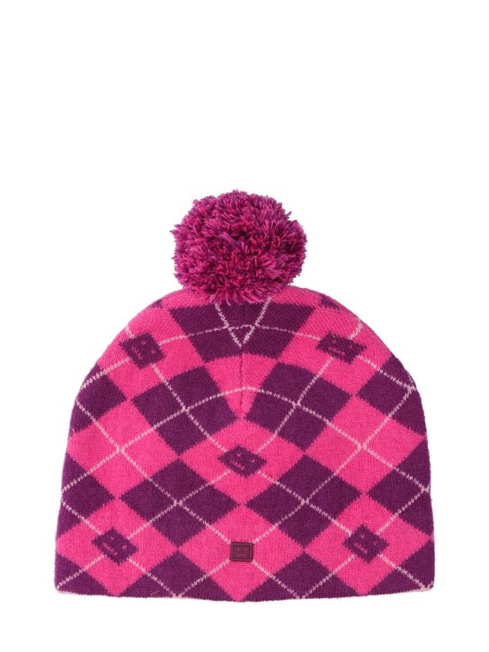 Acne Studios: Kwan wool blend hat - Bright Pink - men_0 | Luisa Via Roma