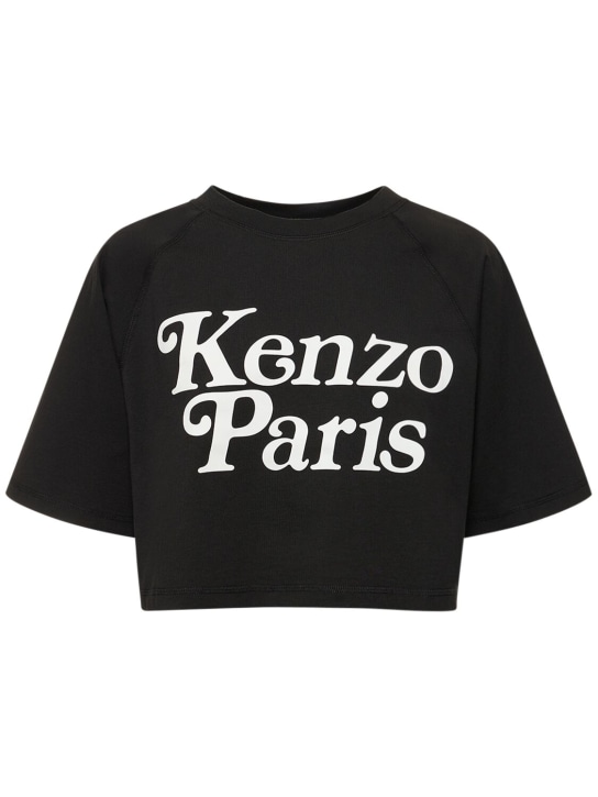 Kenzo Paris: T-shirt boxy en coton Kenzo x Verdy - Noir - women_0 | Luisa Via Roma