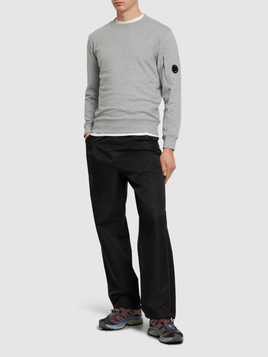 C.P. Company: Diagonal raised fleece sweatshirt - Heather Grey - men_1 | Luisa Via Roma