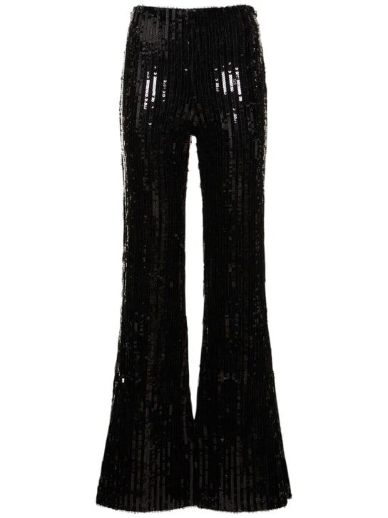Rotate: Flara sequined flared pants - Negro - women_0 | Luisa Via Roma