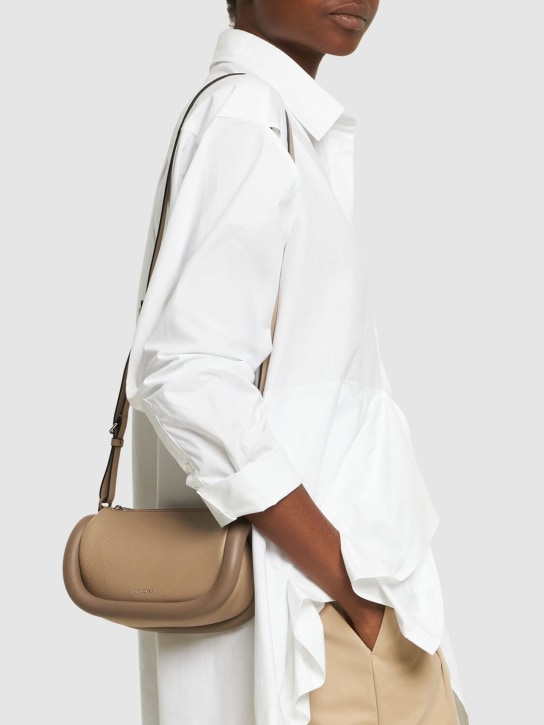 JW Anderson: The Bumper-12 leather shoulder bag - Taupe - women_1 | Luisa Via Roma