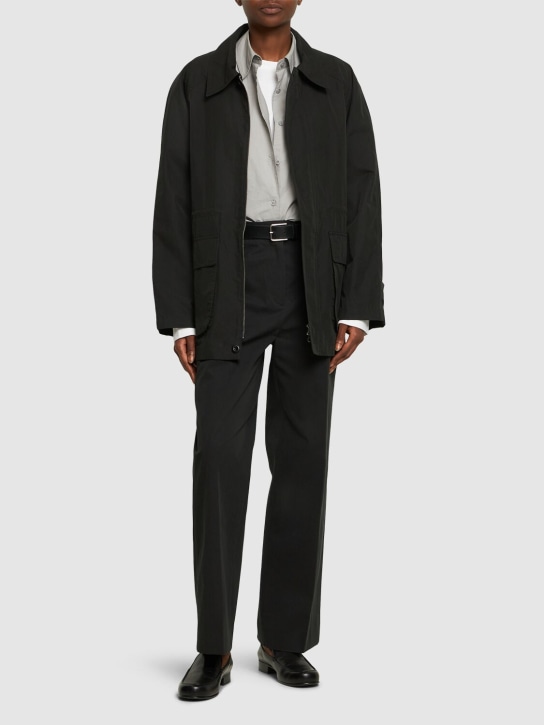 Dunst: Half mac cotton & nylon jacket - Black - women_1 | Luisa Via Roma