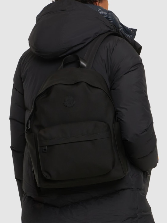 Moncler: New Pierrick nylon backpack - Black - men_1 | Luisa Via Roma
