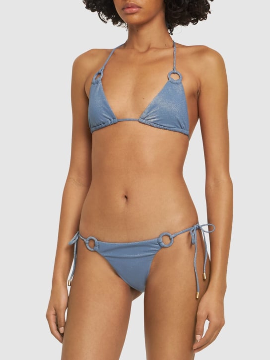 Zimmermann: Bikini August in lurex - Blu - women_1 | Luisa Via Roma