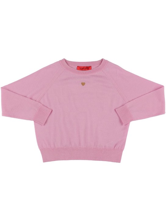 MAX&Co.: Wool knit sweater - Pink - kids-girls_0 | Luisa Via Roma