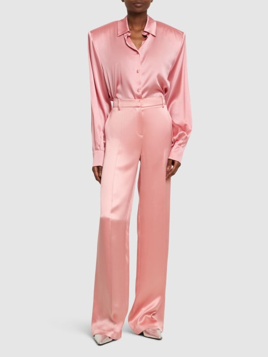 Magda Butrym: Silk satin shirt - Pink - women_1 | Luisa Via Roma