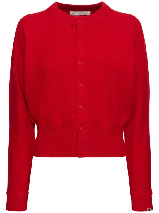 Extreme Cashmere: Blouson cashmere blend cardigan - Red - women_0 | Luisa Via Roma