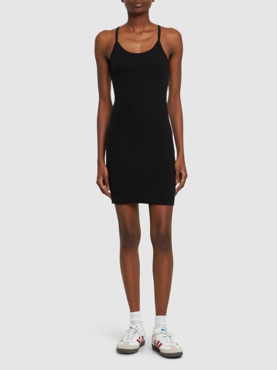 Éterne: Tank cotton blend mini dress - Black - women_1 | Luisa Via Roma