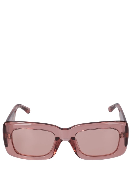 The Attico: Marfa squared acetate sunglasses - Peach - women_0 | Luisa Via Roma