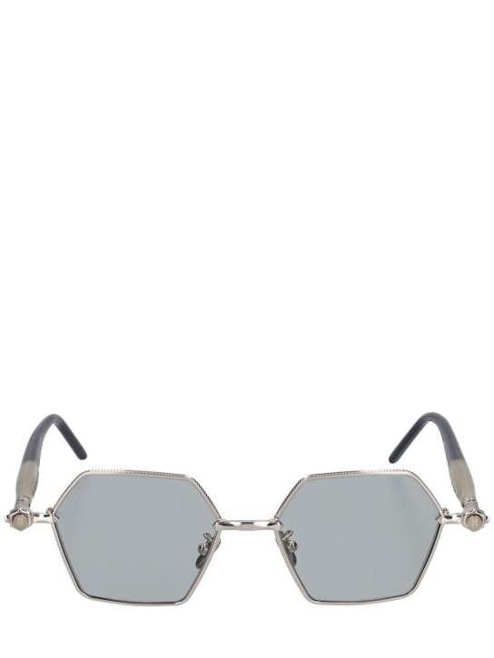 Kuboraum Berlin: P70 squared metal sunglasses - Silver - women_0 | Luisa Via Roma