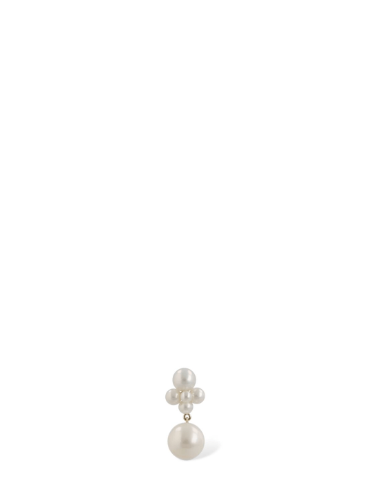 SOPHIE BILLE BRAHE: Thyra 14kt gold & pearl mono earring - Pearl - women_0 | Luisa Via Roma