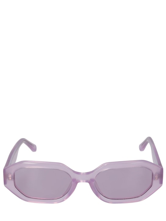 The Attico: Irene squared acetate sunglasses - Pink - women_0 | Luisa Via Roma
