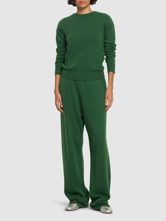 Extreme Cashmere: Cashmere blend knit crewneck sweater - Green - women_1 | Luisa Via Roma
