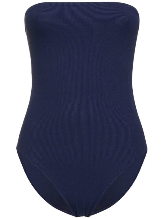Lido: Sedici strapless one piece swimsuit - Blue - women_0 | Luisa Via Roma