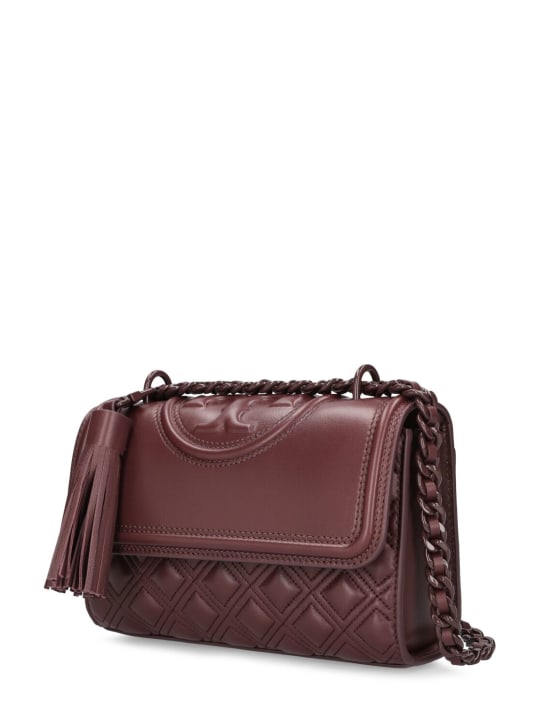 Tory Burch: Small Fleming convertible leather bag - Muscadine - women_1 | Luisa Via Roma