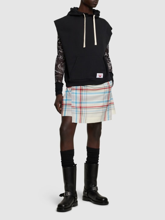 Charles Jeffrey LOVERBOY: Label ears sleeveless hoodie - Black - men_1 | Luisa Via Roma
