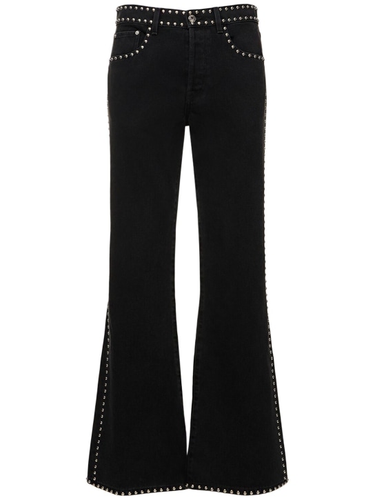 Lanvin: Jeans mit aufgestickten Nieten - Schwarz - men_0 | Luisa Via Roma