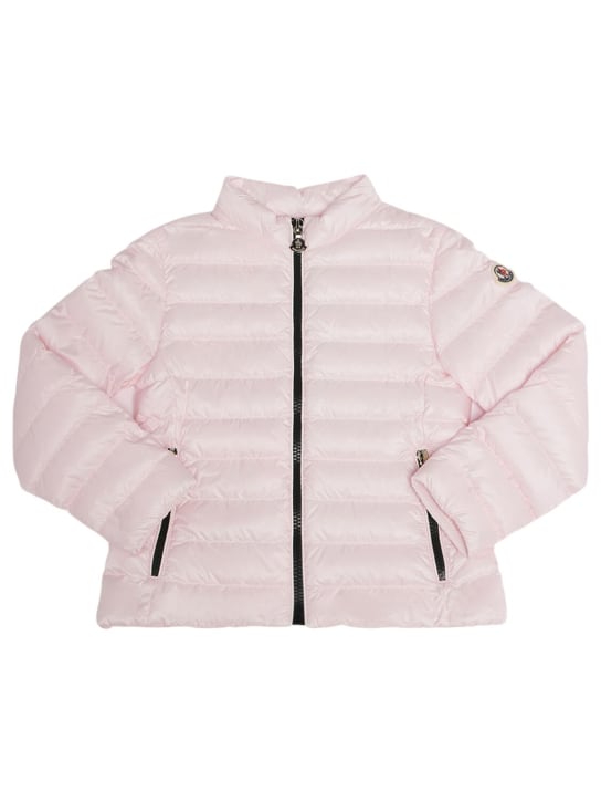 Moncler: Kaukura 나일론 다운 재킷 - 핑크 - kids-girls_0 | Luisa Via Roma