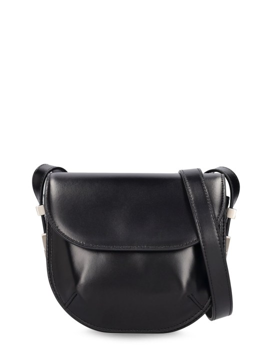 Osoi: Cubby coated leather shoulder bag - Black - women_0 | Luisa Via Roma