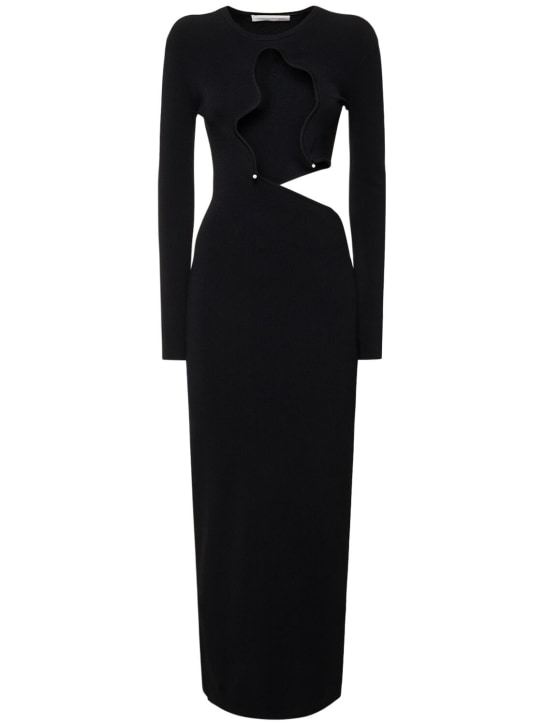 Christopher Esber: Salacia Wire cutout viscose maxi dress - Black - women_0 | Luisa Via Roma