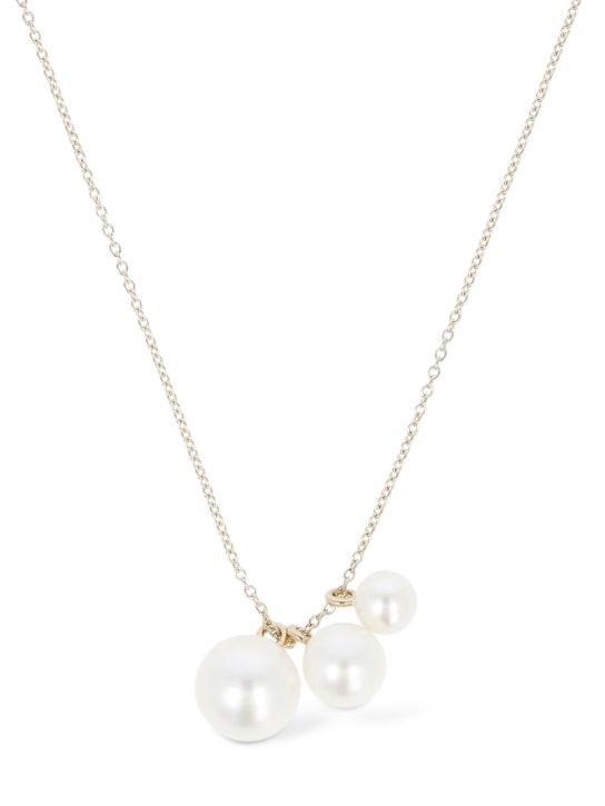 SOPHIE BILLE BRAHE: 14kt Gold-Halskette mit Perlen „Stella“ - Perle/Gold - women_0 | Luisa Via Roma