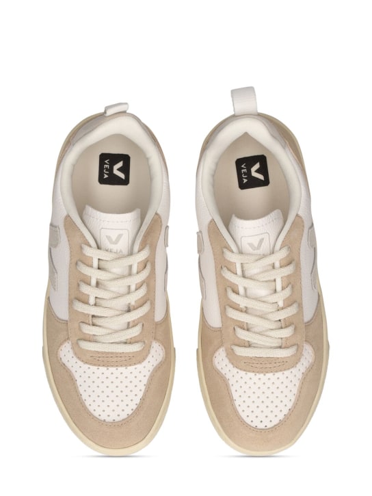 Veja: V-10 chrome-free leather sneakers - White - kids-girls_1 | Luisa Via Roma